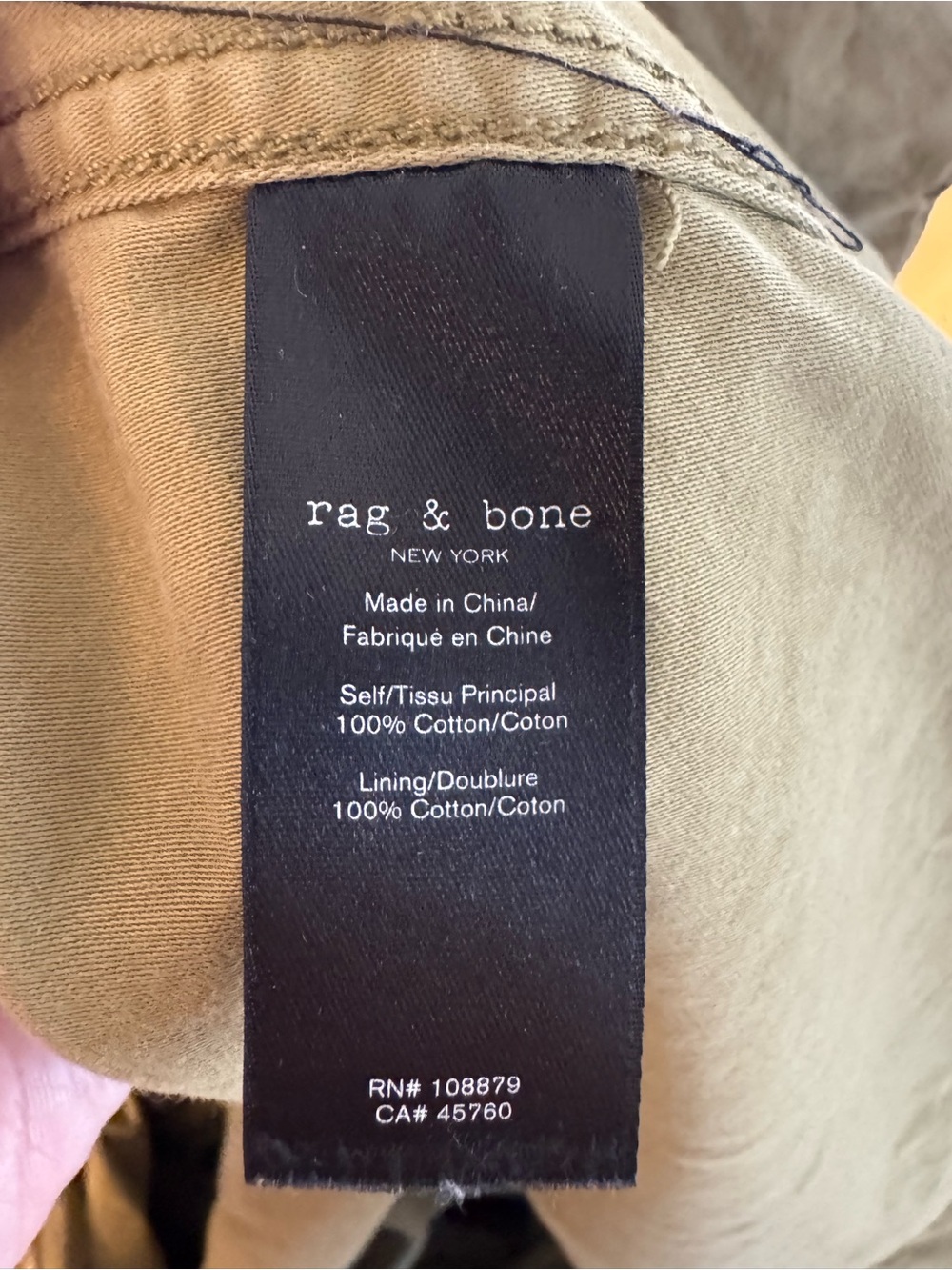rag & bone M65 Olive Green Utility Jacket - Picture 4 of 4
